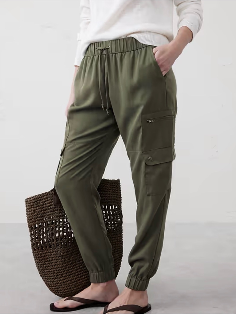 Banana Republic Olive Cargo Joggers